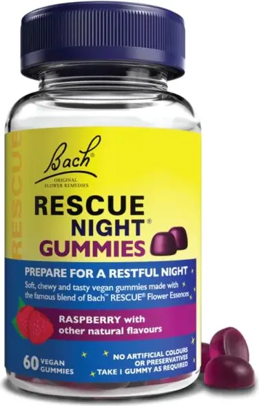 Bach Rescue Night Gummies Дъвчащи бонбони за спокойни нощи x 60