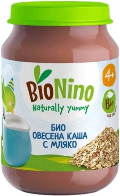 BioNino Био овесена каша с мляко 4М+ 190 гр