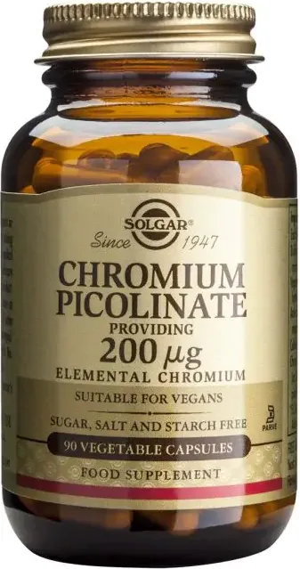 Solgar Chromium Picolinate Хром Пиколинат 200 мг х90 капсули