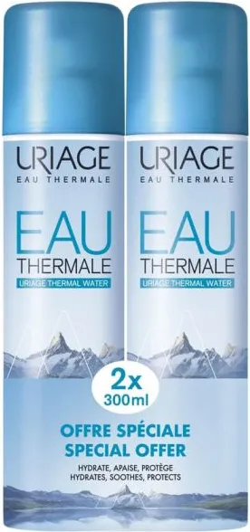 Uriage Eau Thermale Хидратираща и успокояваща термална вода 2 х 300 мл Комплект