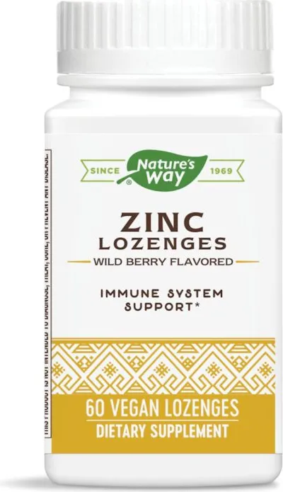 Nature's Way Zinc Echinacea & Vitamin C 60 таблетки за смучене