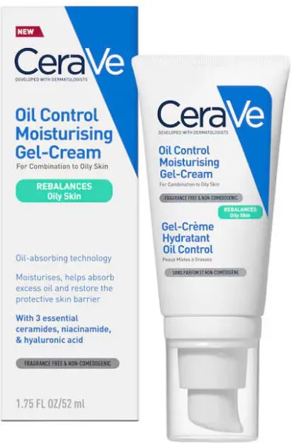 CeraVe Хидратиращ гел крем за лице за смесена към мазна кожа 52 мл