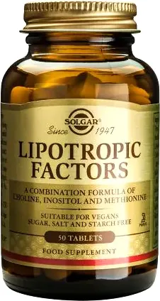 Solgar Lipotropic Factors Липотропни фактори за здрав черен дроб х50 таблетки