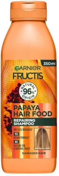 Garnier Fructis Papaya Hair Food Възстановяващ шампоан за увредена коса с папая 350 мл