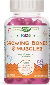 Nature's Way Kids Growing Bones & Muscles Витамини за деца за здрави кости и мускули 60 желирани таблетки