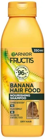 Garnier Fructis Banana Hair Food Подхранващ шампоан за суха коса с банан 350 мл