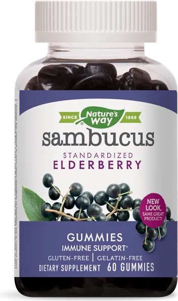 Nature's Way Sambucus Gummies за силен имунитет и тонус х 60 желирани таблетки