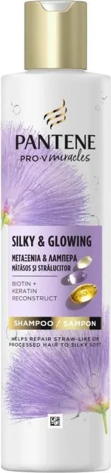 Pantene Pro-V Miracles Silky & Glowing Шампоан без сулфати с биотин и кератин 160 мл