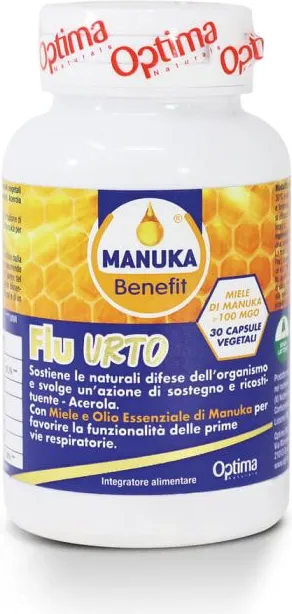 Manuka Benefit Билкови капсули Флу Урто с мед от Манука х30 капсули