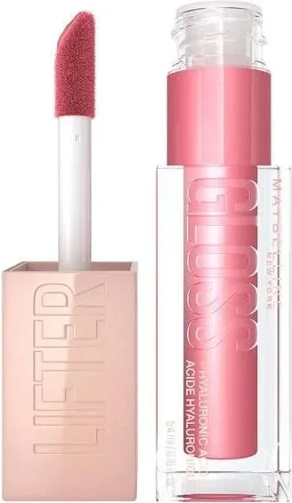 Maybelline Lifter Gloss Хидратиращ гланц за обемни и плътни устни с хиалуронова киселина, цвят 005 Petal