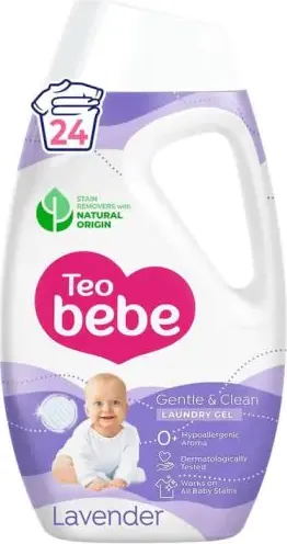 Тео Bebe Gentle & Clean Lavender Течен перилен препарат с лавандула 1,08 л