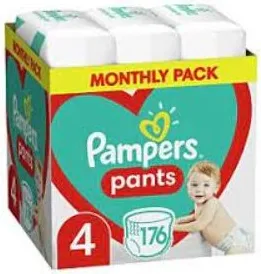 Пелени-гащички Pampers Pants Monthly Pack Размер 4 S 176 бр Procter & Gamble