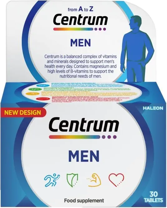 Centrum Men A-Z Витамини и минерали за мъже х30 таблетки Pfizer