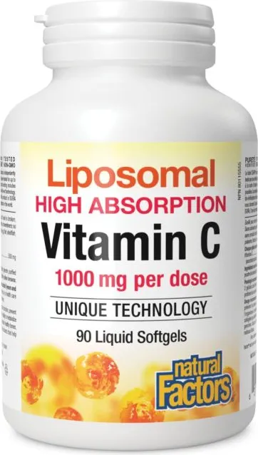 Natural Factors Liposomal Vitamin C Липозомен витамин Ц 500 мг х 90 софтгел капсули