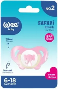 Wee Baby Safari Ортодонтична залъгалка 6-18М х 1 брой