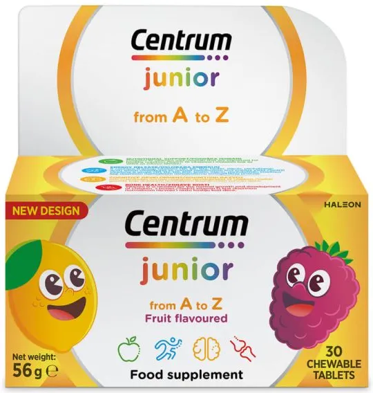 Centrum Junior от А до Цинк х 30 дъвчащи таблетки Pfizer