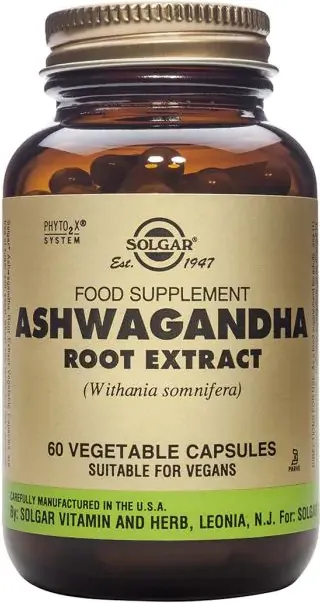 Solgar Ashwagandha Root Extract Ашваганда корен за тонус и енергия х60 капсули