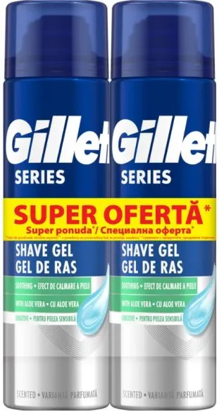 Gillette Series Гел за бръснене успокояващ 200 мл х 2 бр Комплект