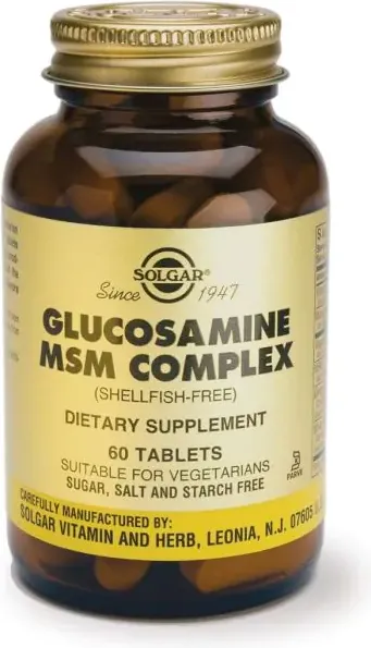 Solgar Glucosamine MSM Complex Глюкозамин МСМ Комплекс х60 таблетки