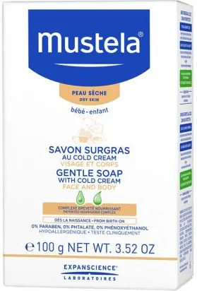 Mustela Нежен сапун с колд крем за суха кожа 100 гр