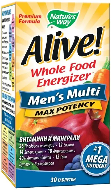 Nature's Way Alive Men's Multi Алайв мултивитамини за мъже х30 таблетки