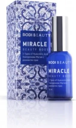 Bodi Beauty Beauty Boost Хиалуронова магия с диамантен прах серум за лице 30 мл