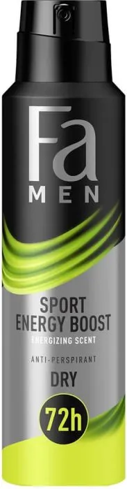 Fa Men Xtreme Sport Energy Boost Део спрей против изпотяване за мъже 150 мл