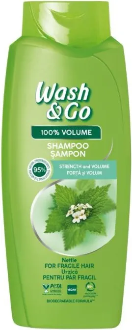 Wash & Go Nettle Extract Шампоан за тънка и късаща се коса с екстракт от коприва 675 мл