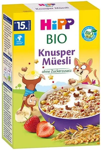 HiPP BIO Knusper Muesli Био хрупкаво мюсли 15М+ 200 гр