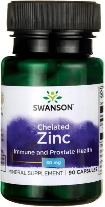 Swanson Chelated Zinc Хелатиран цинк 30 мг х 90 капсули