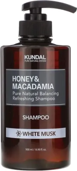 Kundal Honey & Macadamia Shampoo White Musk Шампоан с мед, макадамия и аромат бял мускус 500 мл