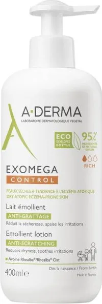 A-Derma Exomega Control Емолиентно мляко за суха и атопична кожа 400 мл