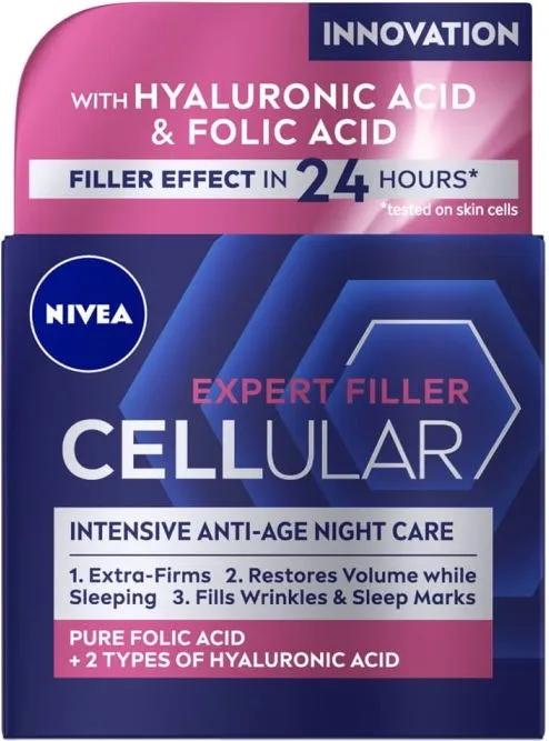 Nivea Cellular Filler + Firming Стягащ нощен крем за лице 50 мл