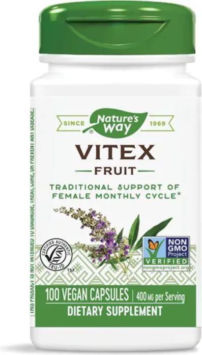 Nature's Way Vitex Fruit Плод от Витекс при хормонален дисбаланс 400 мг х100 капсули