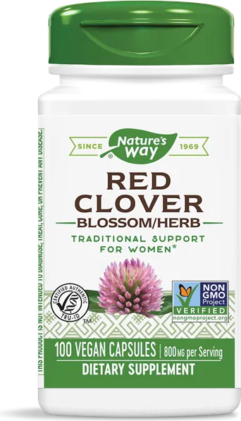 Nature's Way Red Clover Червена детелина за хормонален баланс и подкрепа на женското здраве 400 мг х100 V капсули