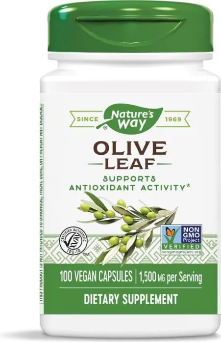 Nature's Way Olive Leaf Лист от маслина за поддържане на доброто здраве на имунната и сърдечно-съдовата система 500 мг х100 V капсули