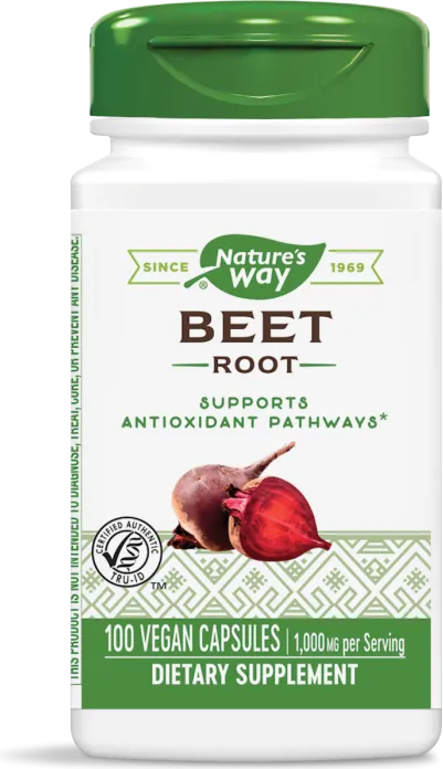 Nature’s Way Beet root Червено цвекло в подкрепа на сърдечно-съдовата система и кръвообръщението 500 мг х100 V капсули