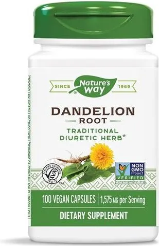 Nature's Way Dandelion Root Корен от Глухарче в подкрепа на черния дроб и жлъчката 525 мг х100 V капсули