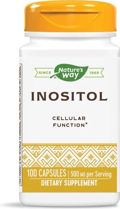 Nature's Way Inositol Витамин В8 в подкрепа на нервната система и сърдечното здраве 500 мг х100 капсули