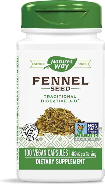 Nature's Way Fennel Seed Семена от копър при нарушения в храносмилането 480 мг х100 V капсули