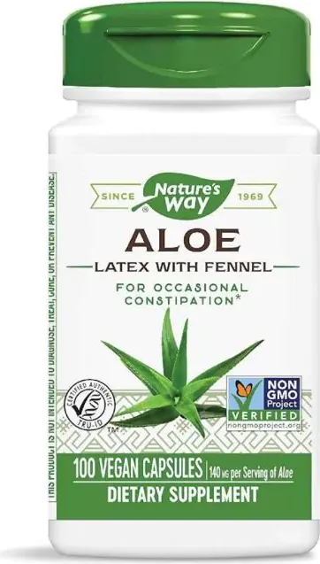 Nature's Way Aloe with Fennel Алое с копър за здрав стомашно-чревен тракт и имунна система 140 мг х100 капсули