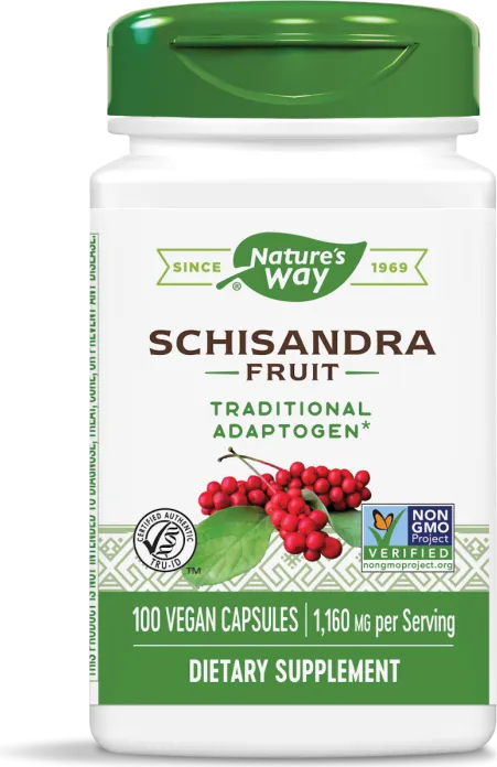 Nature's Way Shisandra Fruit Плод от Шизандра срещу стрес и умора 580 мг х100 V капсули