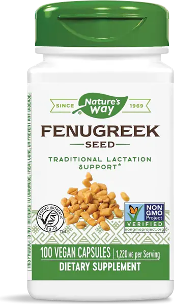 Nature's Way Fenugreek Seed Семена от сминдух за контрол върху кръвната захар и холестерола 610 мг х100 V капсули