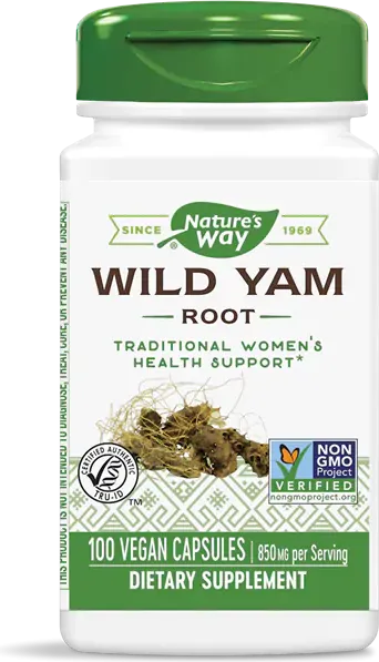 Nature's Way Wild Yam Root Корен от Див Ям за подкрепа на женския организъм при менопауза 425 мг х100 V капсули