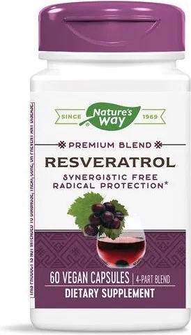 Nature's Way Resveratrol Ресвератрол за антиоксидантна защита 325 мг х60 V капсули