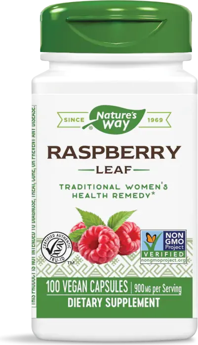 Nature's Way Raspberry Leaf Лист от малина за здрава женска репродуктивна система 450 мг х100 V капсули