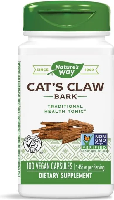 Nature's Way Cat's Claw Bark Кора от Котешки нокът за здрава имунна система 1455 мг х100 V капсули