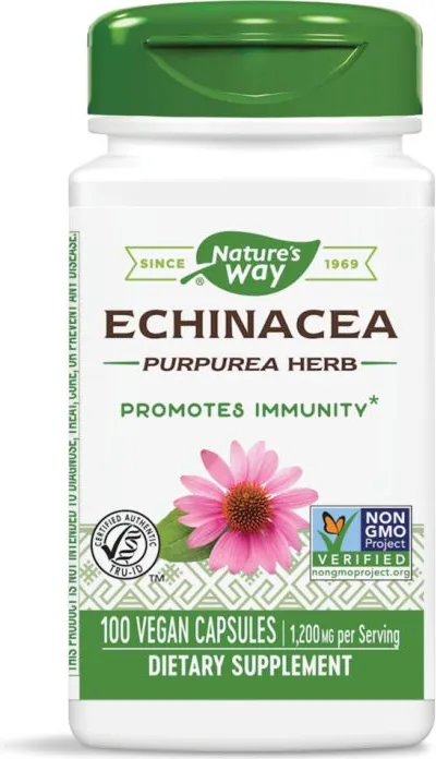 Nature's Way Echinacea Purpurea Herb Ехинацея при грип и настинка 400 мг х100 V капсули