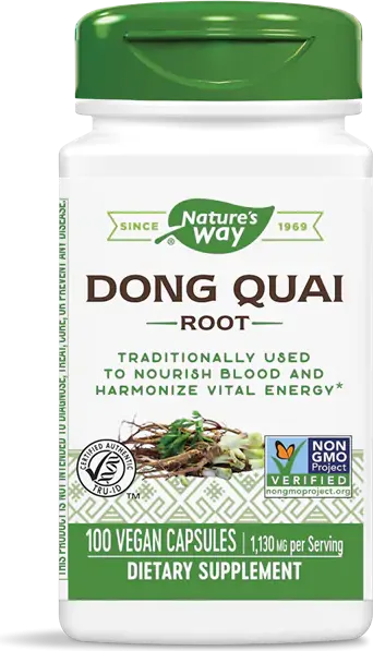 Nature's Way Dong Qual Root Корен от Китайска ангелика в подкрепа на женския организъм при менопауза 565 мг х100 V капсули