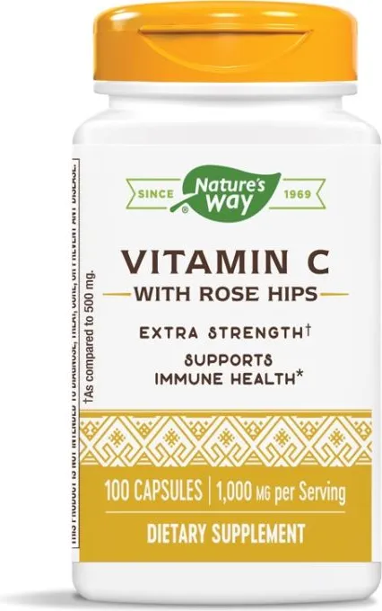 Nature's Way Vitamin C With Rose Hips Extra Strenght Витамин C и шипка 1000 мг х100 капсули